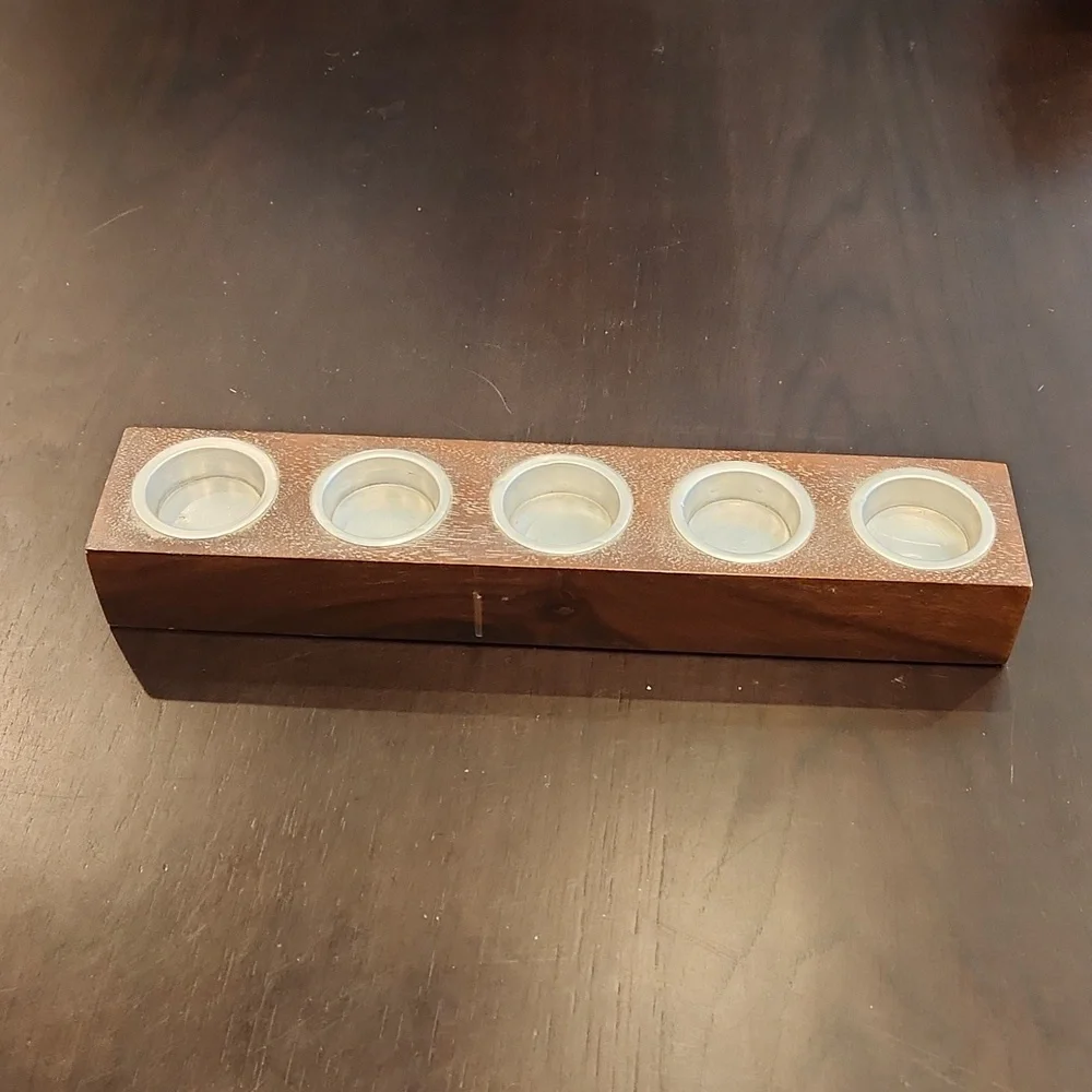 WEST ELM 5 slot candle holder